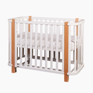 Pătuț bebeluși din lemn Mon Belle natur 120x60 - Design și siguranță pentru micuțul tău